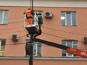 Ремонт объекта уличного освещения в г. Выборге